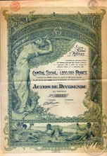 Credit Commercial Concolais S.A. Акция дивидентная, 1898 год.