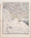 Европейская часть России (4 листа), 1845 год.Издатель: Нandtke. Размер: 44х37см.Ручная по границам