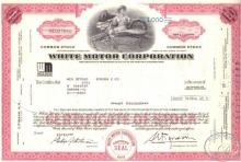 White Motor Corp., сертификат а 1000 акций, 1977 год.