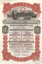 Brazil Railway Co. Акция в $100, 1912 год.