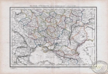 Европейская часть России,Юг. 1812 год.Издатель:F.Delamarche, Размер:45х30 см.Ручная по границам.