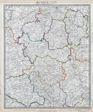 Европейская часть России, Центральная часть, VI часть.1835 год.Издатель: S.D.U.K., Размер:42х36 см.Ручная по границам.
