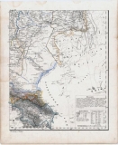 Европейская часть России (4 листа), 1845 год.Издатель: Нandtke. Размер: 44х37см.Ручная по границам