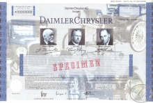 Daimler-Chrysler AG. Образец акции, 2003год.