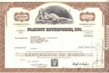 Playboy Ent.Inc.,акция+ Assignement, 1975 год.