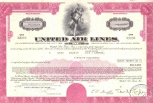 United Air Lines, сертификат на $20000, 1973 год.
