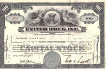 United Drug Inc.,сертификат на 100 акций, 1937 год.