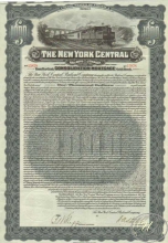 New York Central Railroad Co. $1000, 1913 год.