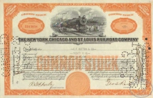 New York Chicago and St.Louis Railroad Co. $2500, 1928 год.