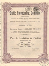 Baltic Stevedoring Company (Балтика), Балтийская стивидорная компания. Пай, 1929 год.