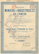 Miniere  Industrielle du Tamega. Пай, 1923 год.