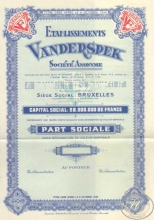 Vanderspek Etablissements S.A. Пай, 1944 год.