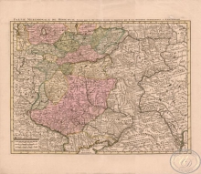 Partie Meridionale de Moscovie, Carte nouvelie de Moscovie, 1730 год. Размер: 55х41см. Издатель: Ottens Geo.Полностью ручная.