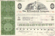 B.F. Goodrich Company. Сертификат на $5000, 1977 год.