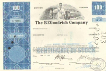 B.F. Goodrich Company. Сертификат на 100 акций, 1977 год.