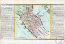 Etat de l Eglise. Папская область. Размер: 56х32 см. Издательство Mr.l Abbe Clouet, 1785 год.
