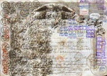 Билет Государственной Комиссии погашения долгов (печати до 1916г). Капитал в 1000 рублей, 1820 год.